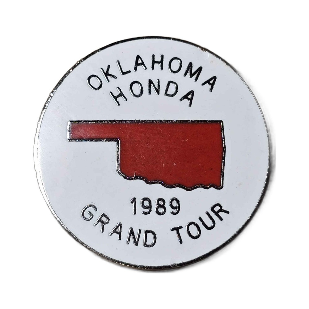 Oklahoma Honda 1989 Grand Tour Lapel Vest Hat Pin J13